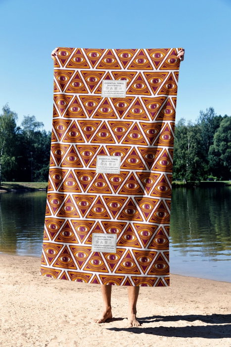 Mijölnir Pyramid Eye 90 Toalla de Playa Multicolor Grande 90 x 150 cm